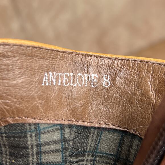 Elite by Corky Antelope Patchwork Leather Heeled Ankle Booties Tan Boho Western - Picture 10 of 12